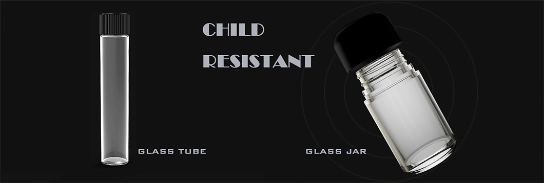 1oz 2oz 3oz 4oz 5oz Clear Glass Cream Jars Custom Logo Concentrate Containers Child Resistant Lid CRC Glass Jar