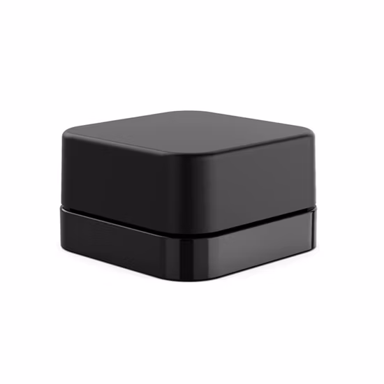 Custom Logo Printing 5ml Qube Square Clear Premium Glass Concentrate Container Jar + Cr Lid Concentrate Jar