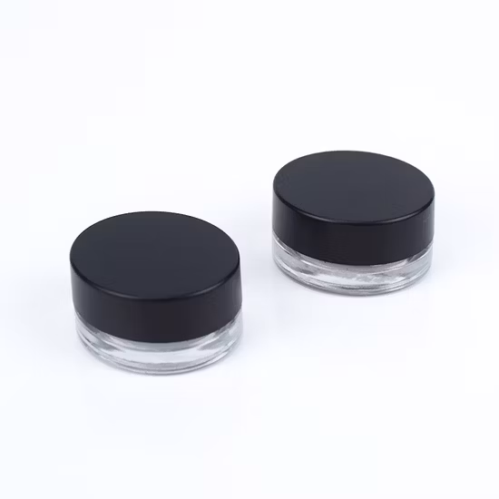 New Design 5ml Oval Concentrate Glass Jar with Child Resistant Plastic Lid