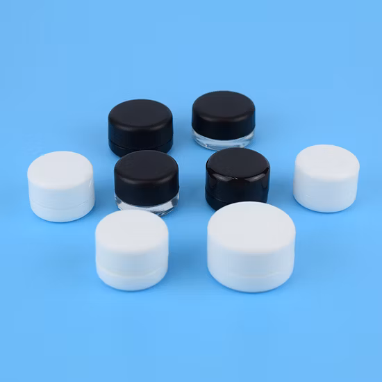 5ml 9ml Child Resistant Qube Black Glass Concentrate Jar with Cr Lid